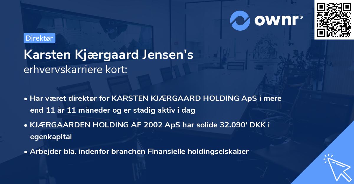Karsten Kjærgaard Jensen's erhvervskarriere kort