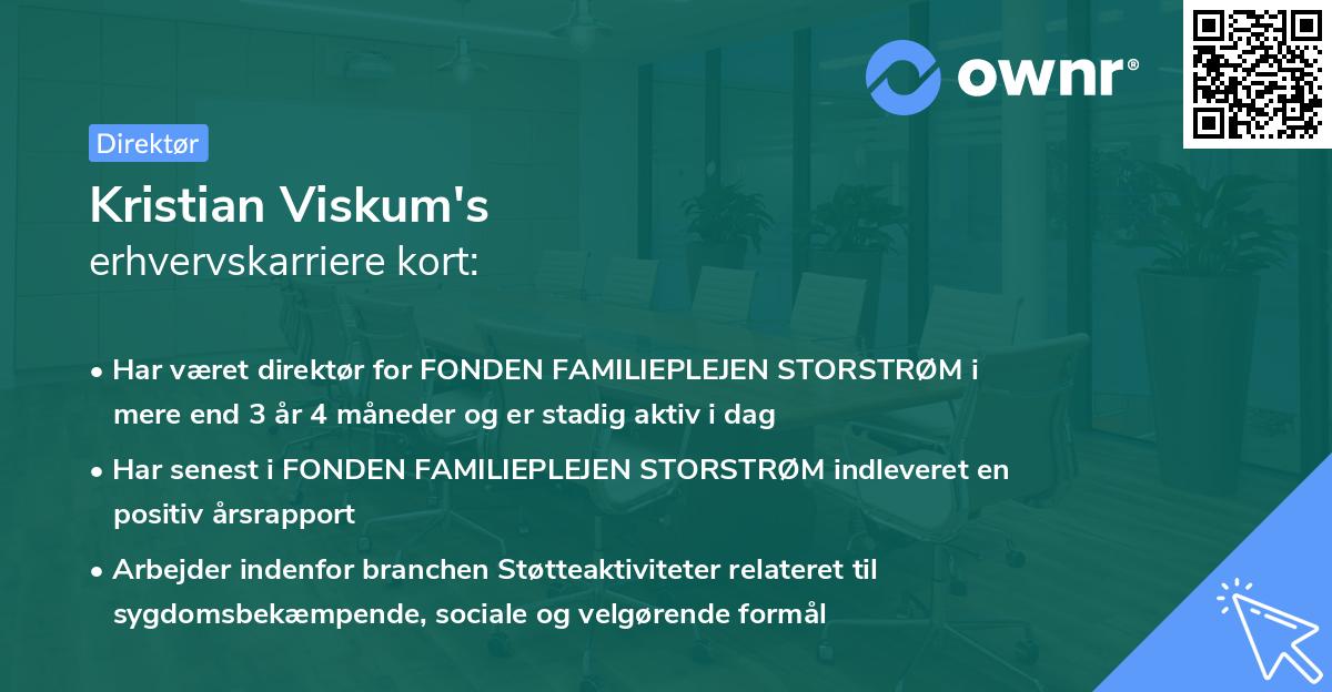 Kristian Viskum's erhvervskarriere kort