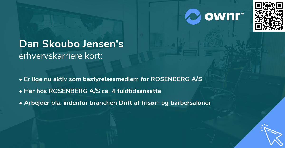 Dan Skoubo Jensen's erhvervskarriere kort