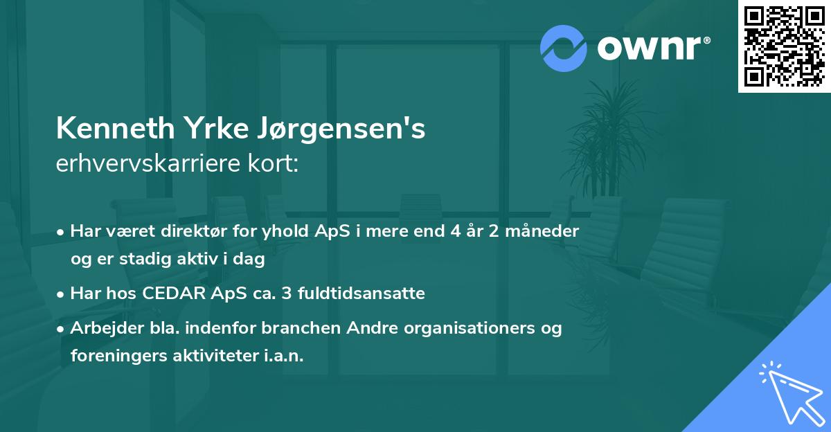 Kenneth Yrke Jørgensen's erhvervskarriere kort