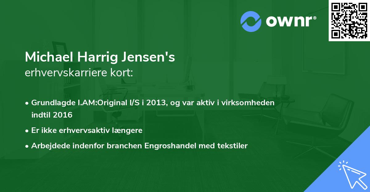 Michael Harrig Jensen's erhvervskarriere kort