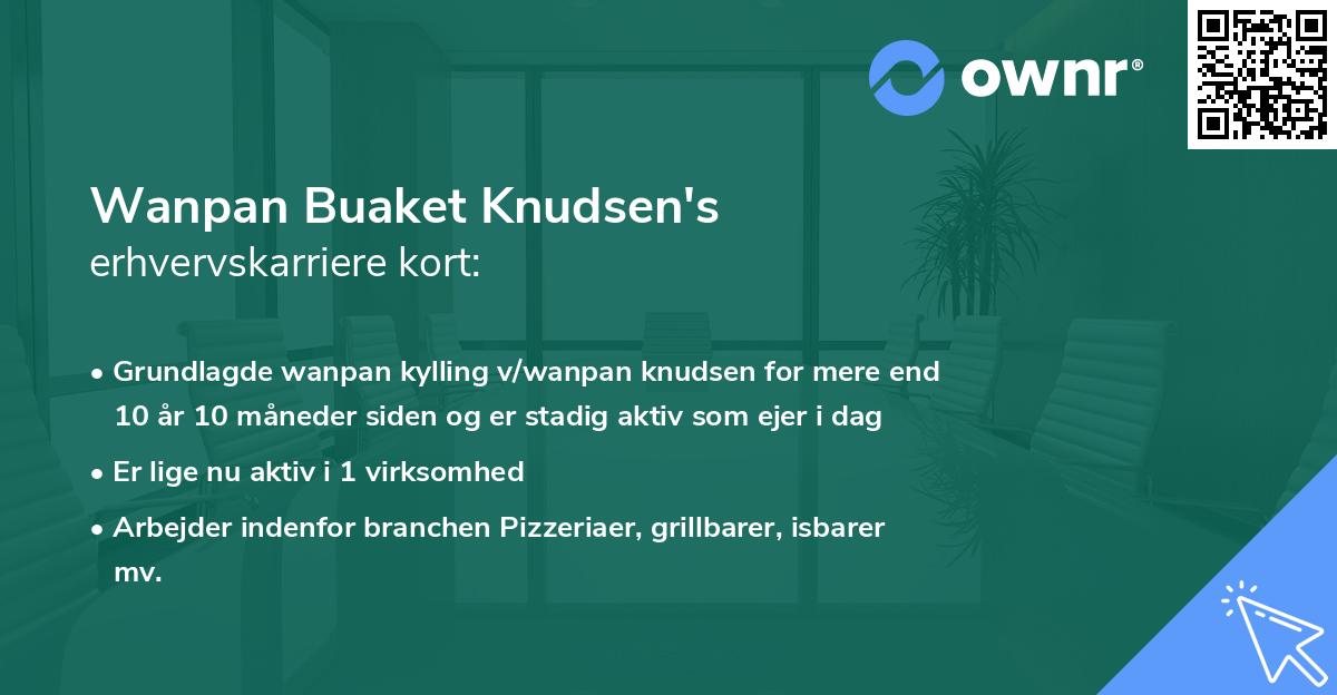 Wanpan Buaket Knudsen's erhvervskarriere kort