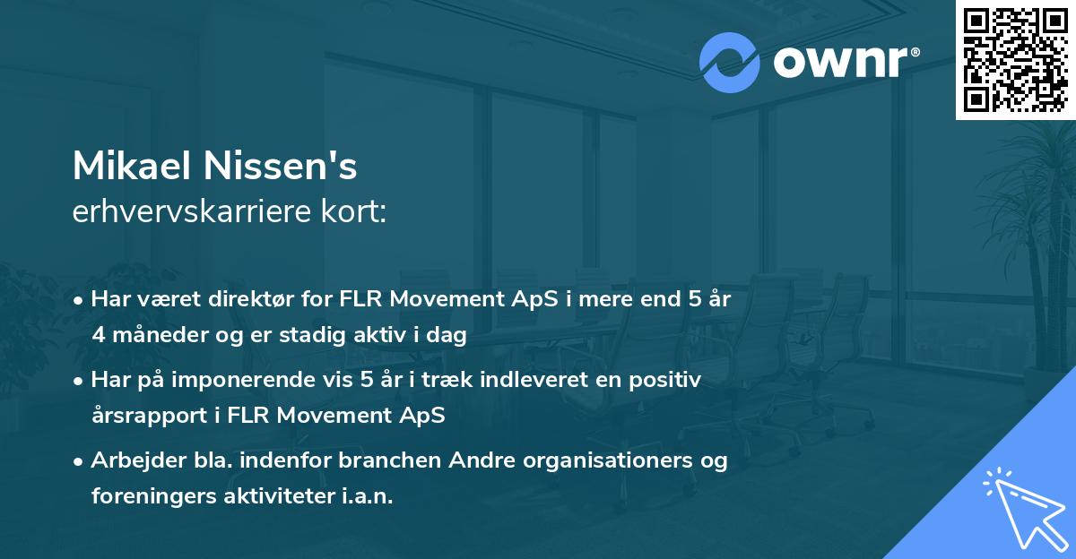 Mikael Nissen's erhvervskarriere kort