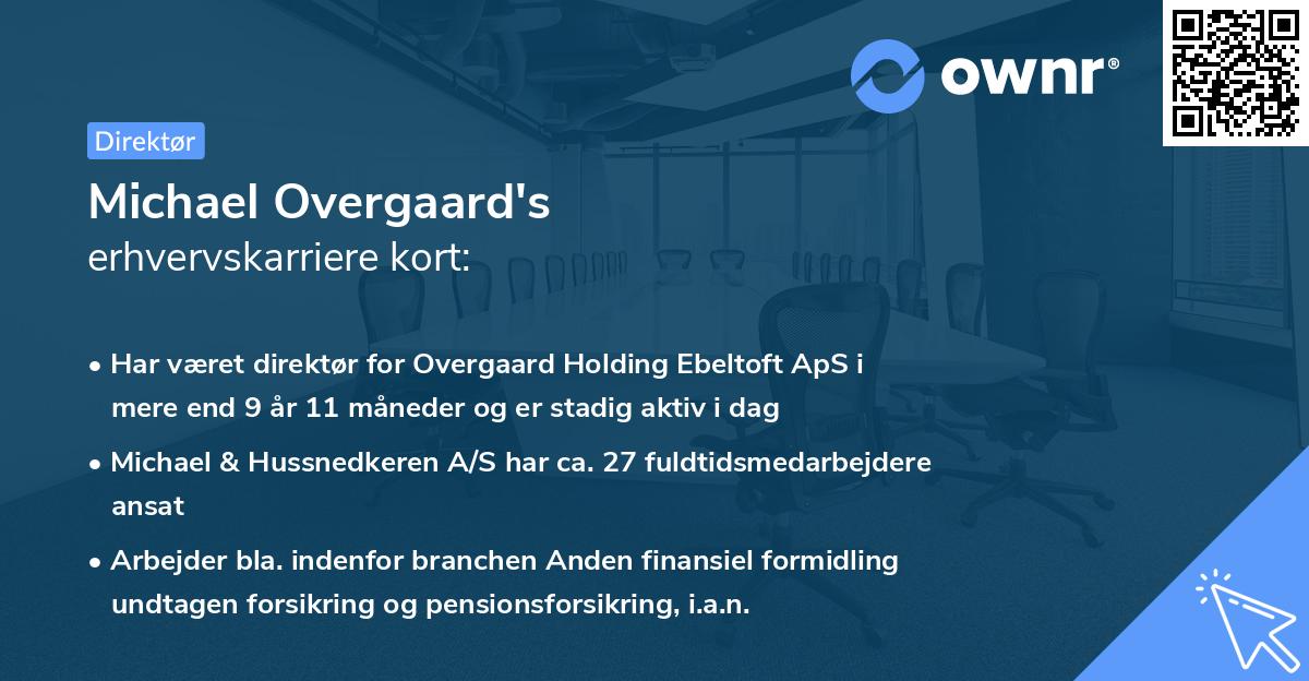 Michael Overgaard's erhvervskarriere kort