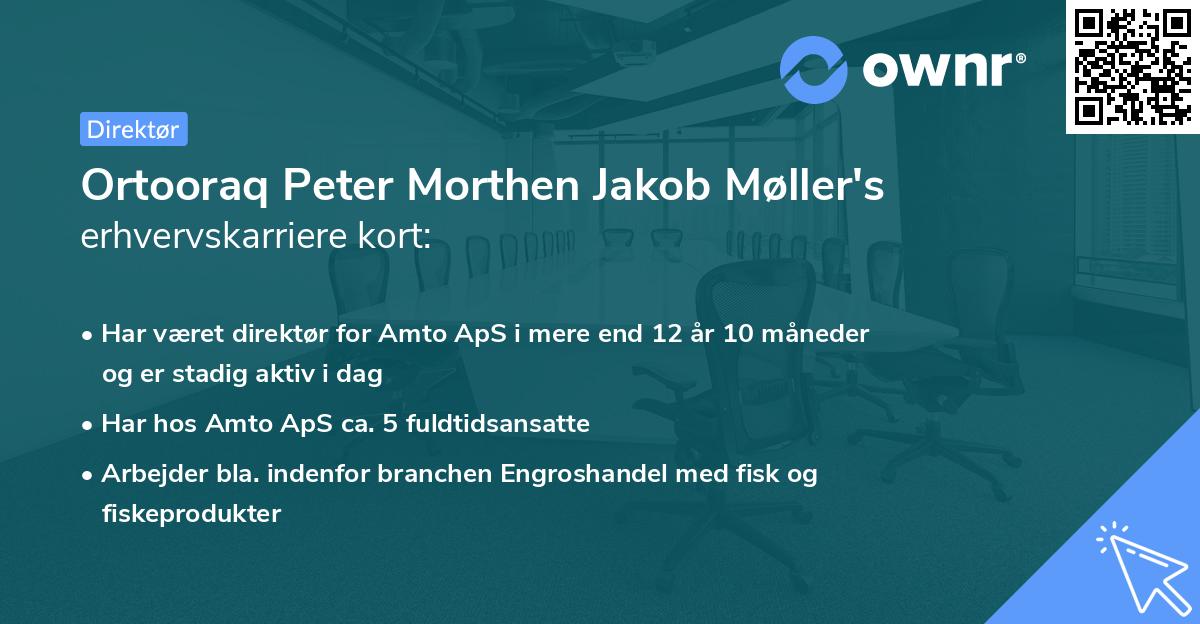 Ortooraq Peter Morthen Jakob Møller's erhvervskarriere kort