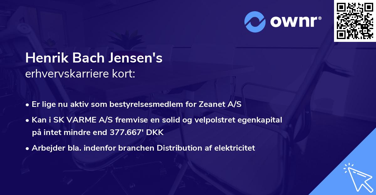 Henrik Bach Jensen's erhvervskarriere kort