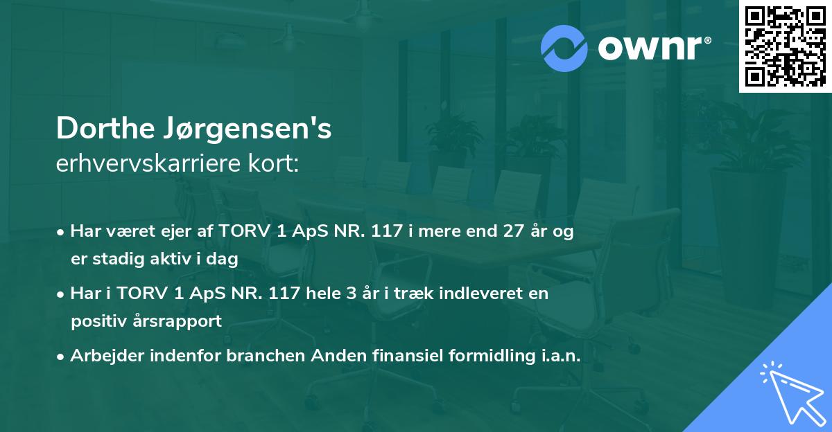 Dorthe Jørgensen's erhvervskarriere kort