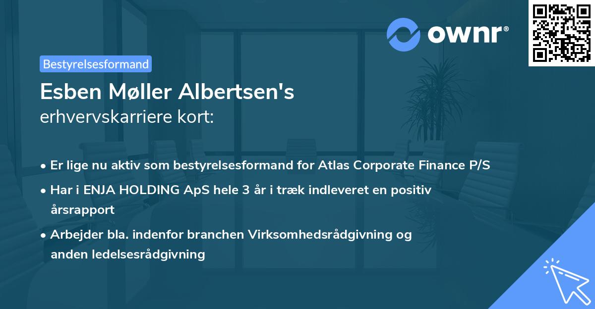 Esben Møller Albertsen's erhvervskarriere kort