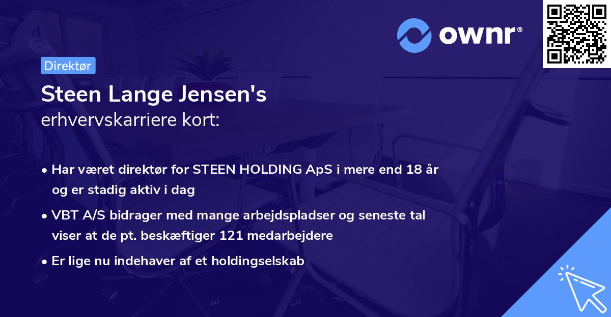 Steen Lange Jensen's erhvervskarriere kort