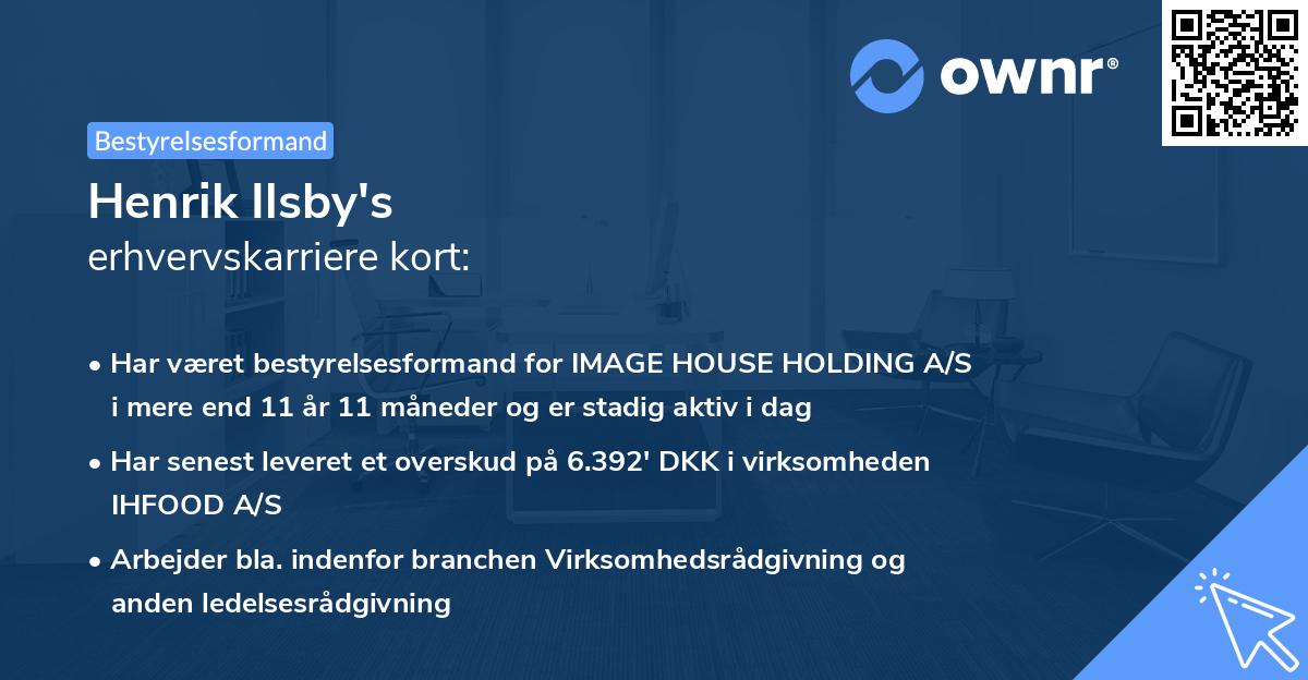 Henrik Ilsby's erhvervskarriere kort