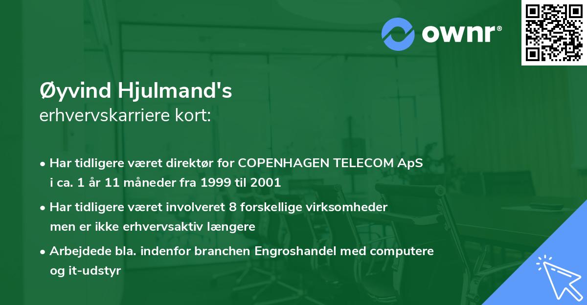 Øyvind Hjulmand's erhvervskarriere kort
