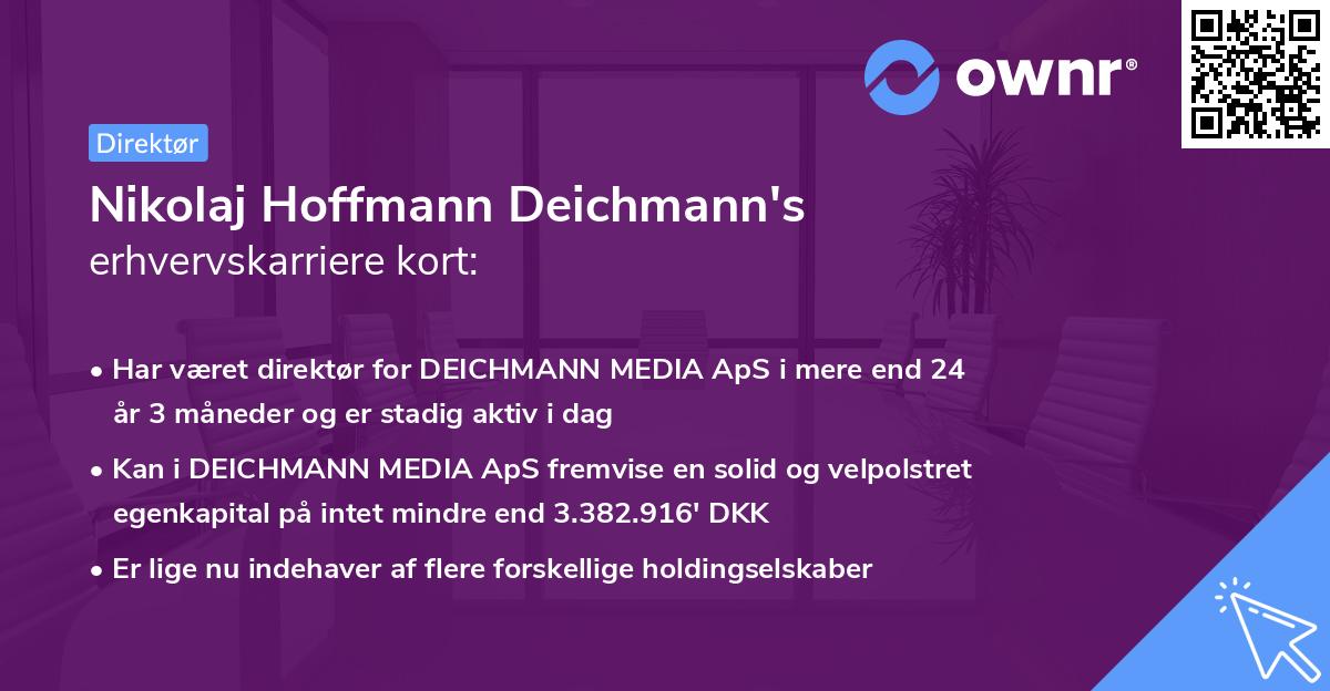 Nikolaj Hoffmann Deichmann's erhvervskarriere kort