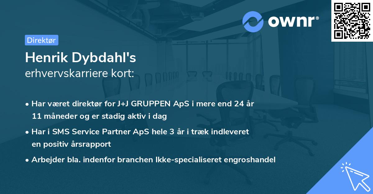 Henrik Dybdahl's erhvervskarriere kort