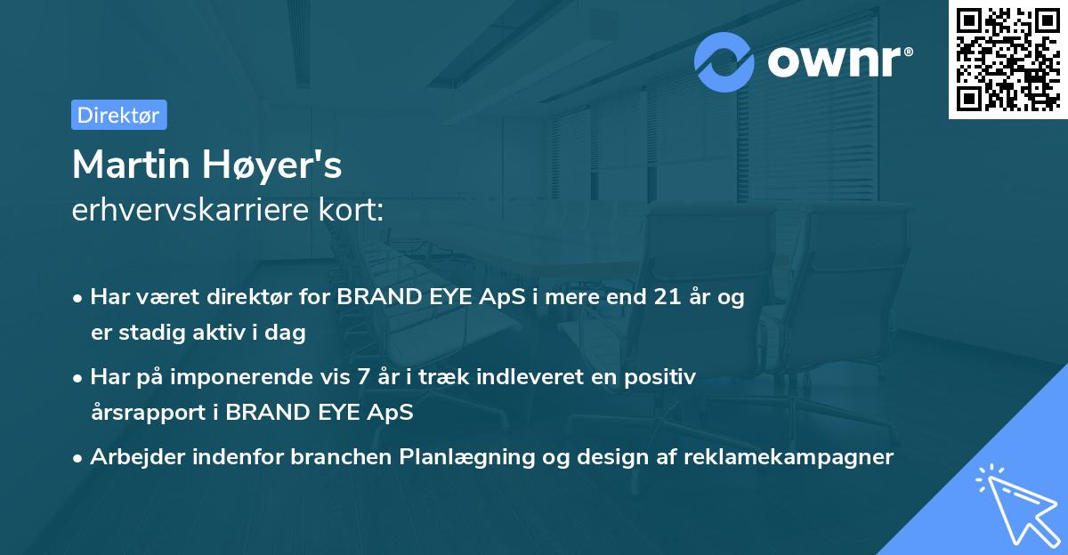 Martin Høyer's erhvervskarriere kort