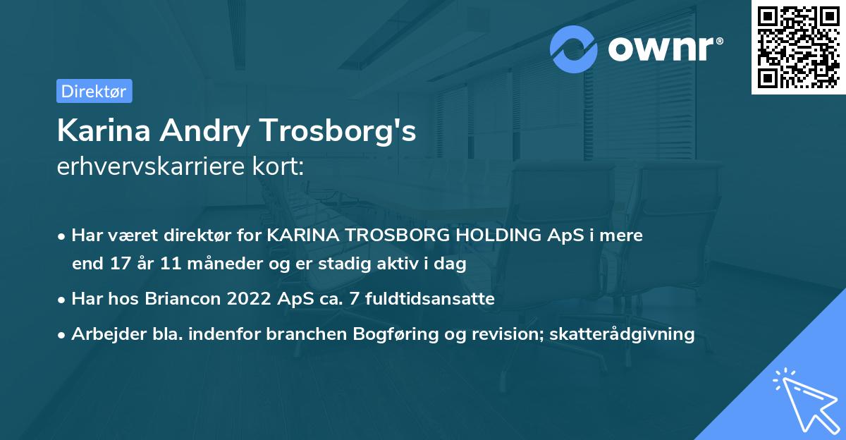Karina Andry Trosborg's erhvervskarriere kort