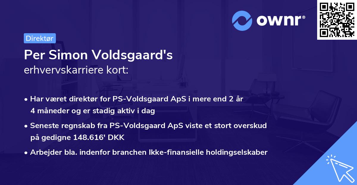 Per Simon Voldsgaard's erhvervskarriere kort