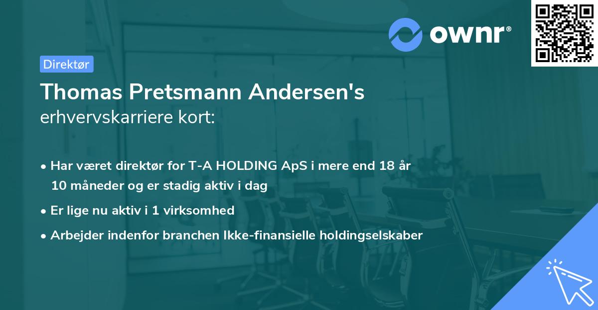 Thomas Pretsmann Andersen's erhvervskarriere kort