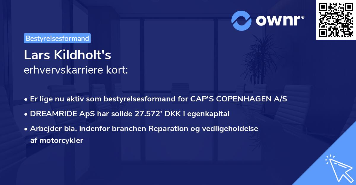 Lars Kildholt's erhvervskarriere kort
