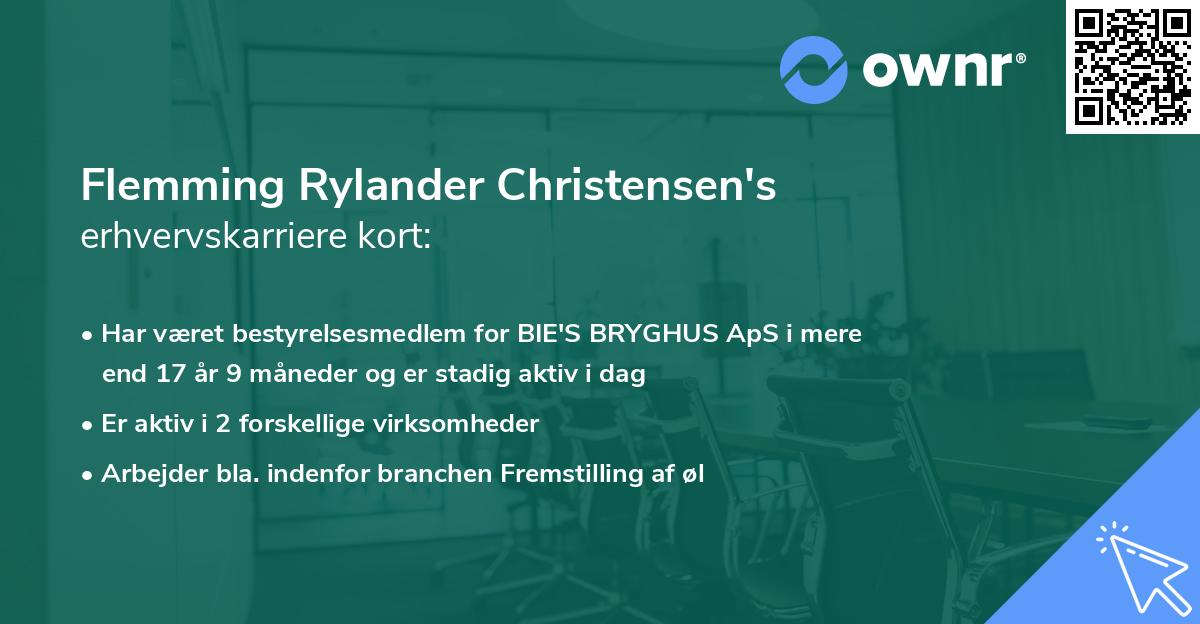 Flemming Rylander Christensen's erhvervskarriere kort