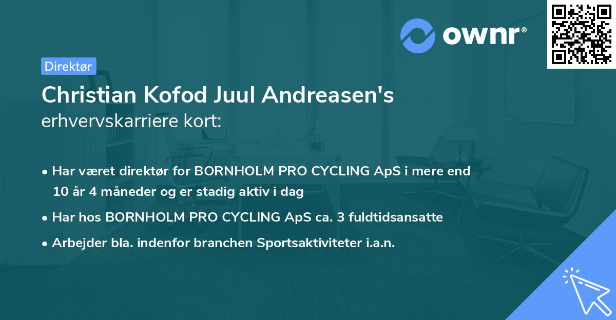 Christian Kofod Juul Andreasen's erhvervskarriere kort