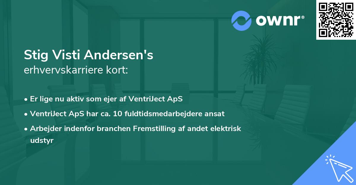 Stig Visti Andersen's erhvervskarriere kort