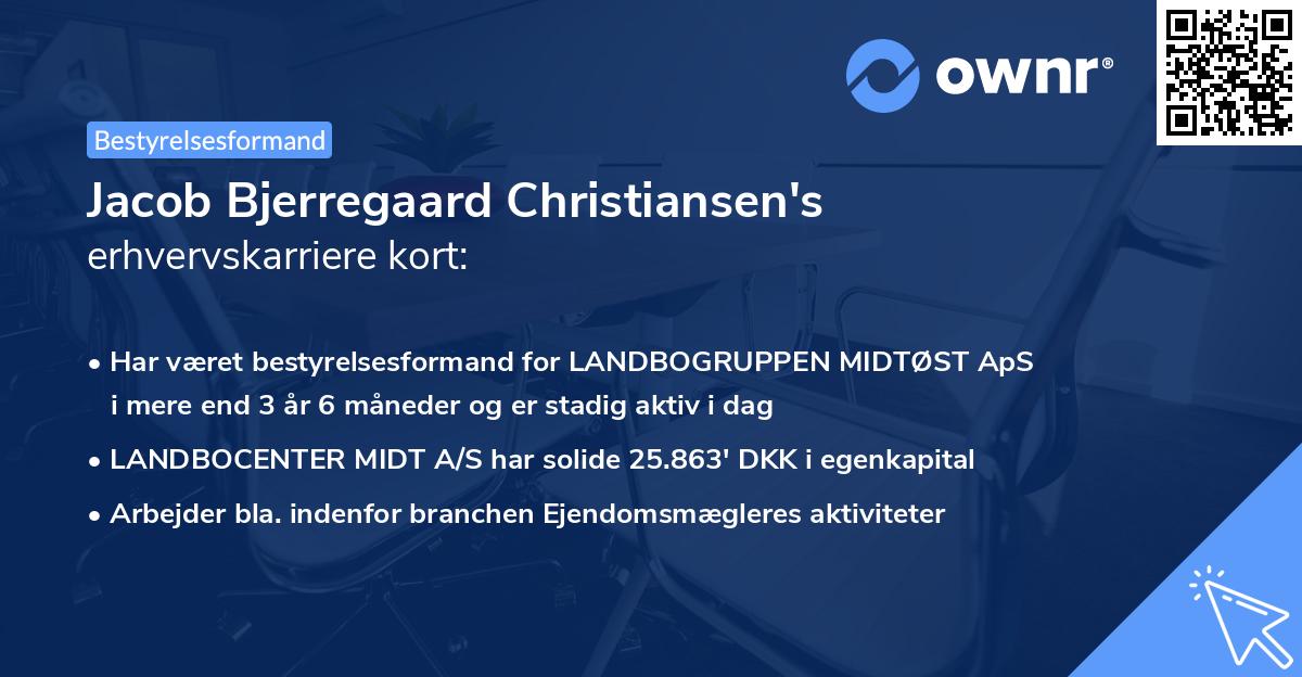 Jacob Bjerregaard Christiansen's erhvervskarriere kort