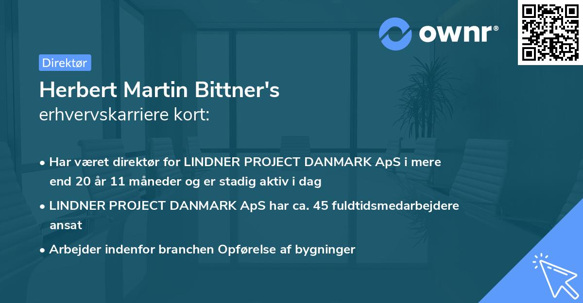Herbert Martin Bittner's erhvervskarriere kort