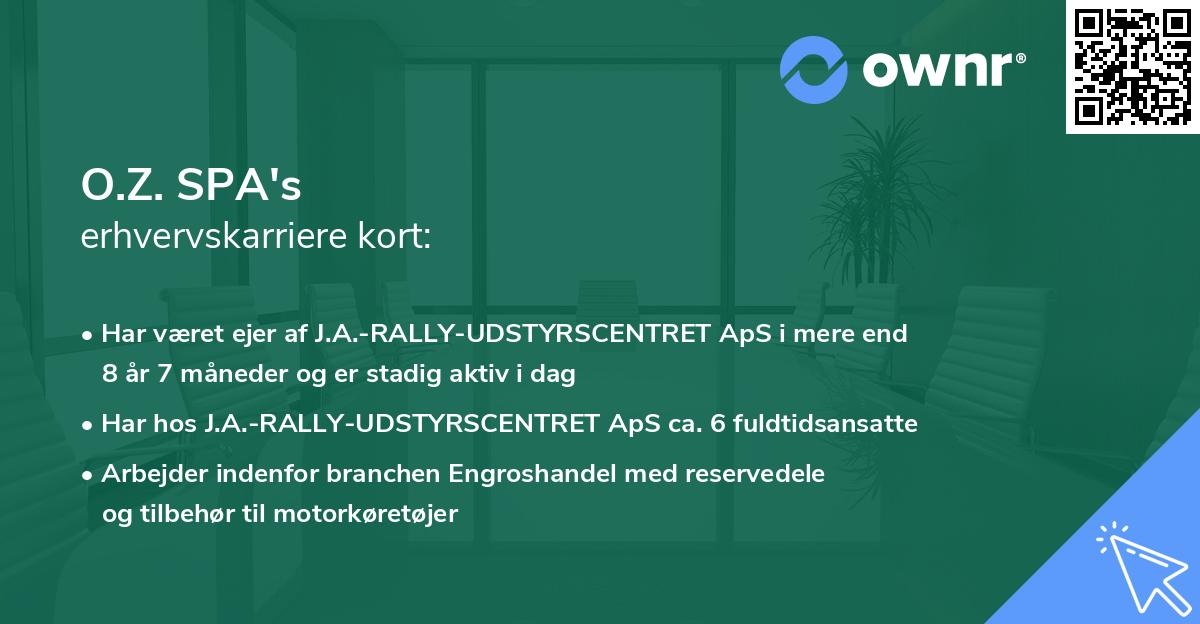 O.Z. SPA's erhvervskarriere kort