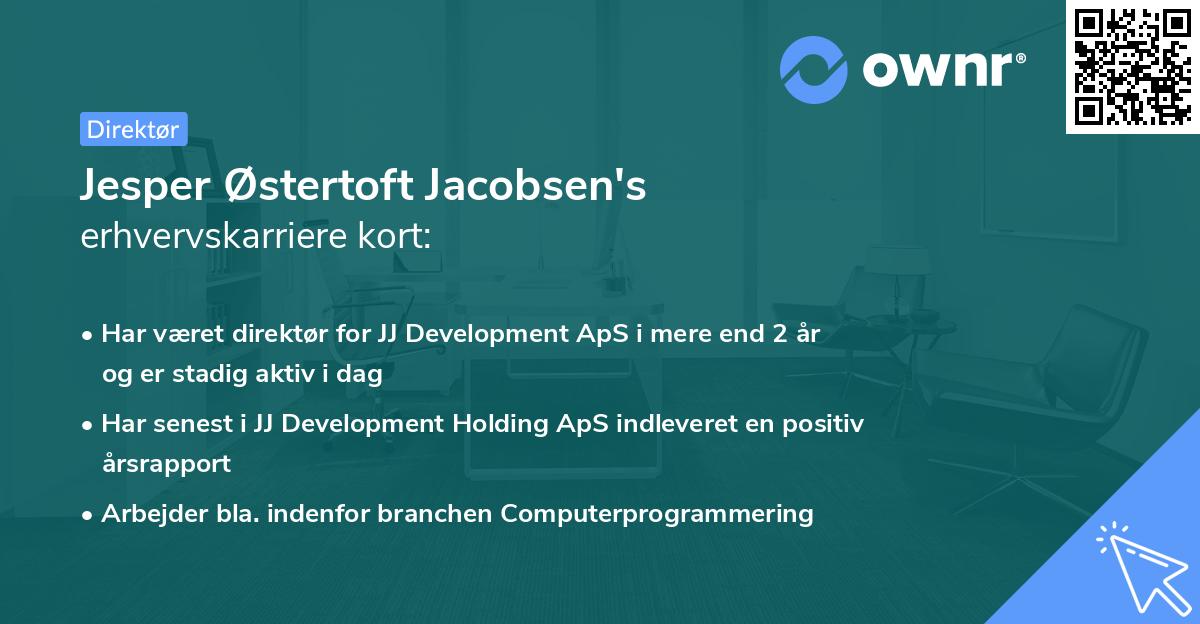 Jesper Østertoft Jacobsen's erhvervskarriere kort