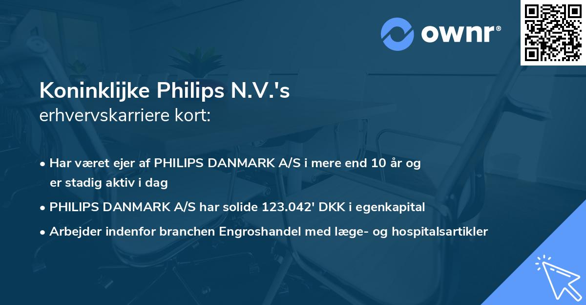 Koninklijke Philips N.V.'s erhvervskarriere kort