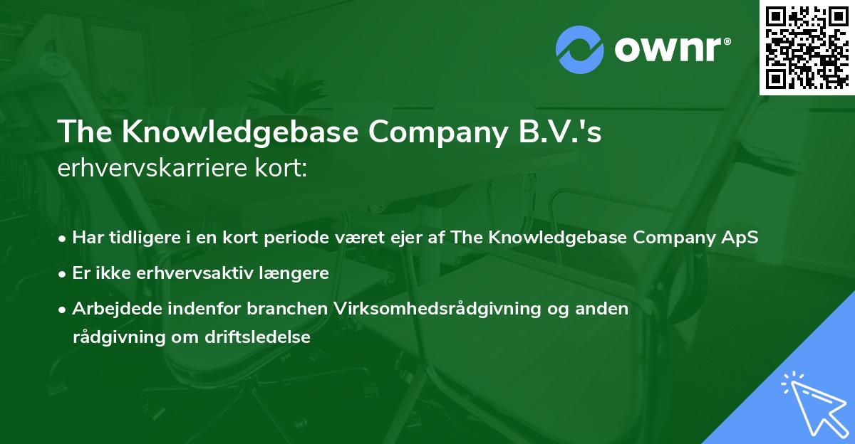 The Knowledgebase Company B.V.'s erhvervskarriere kort