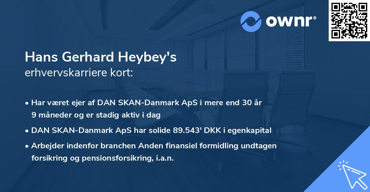 Hans Gerhard Heybey's erhvervskarriere kort