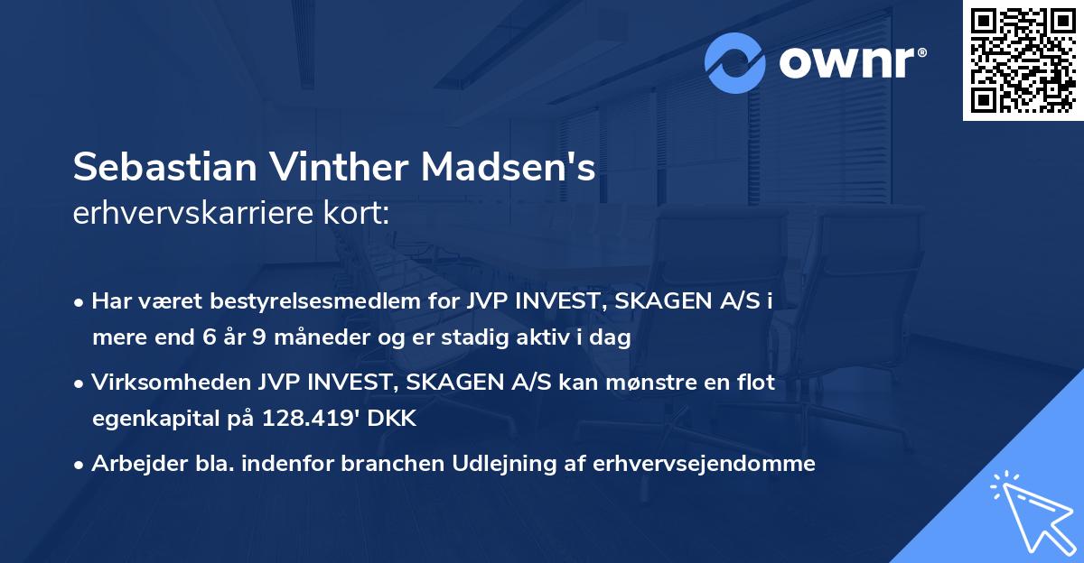 Sebastian Vinther Madsen's erhvervskarriere kort