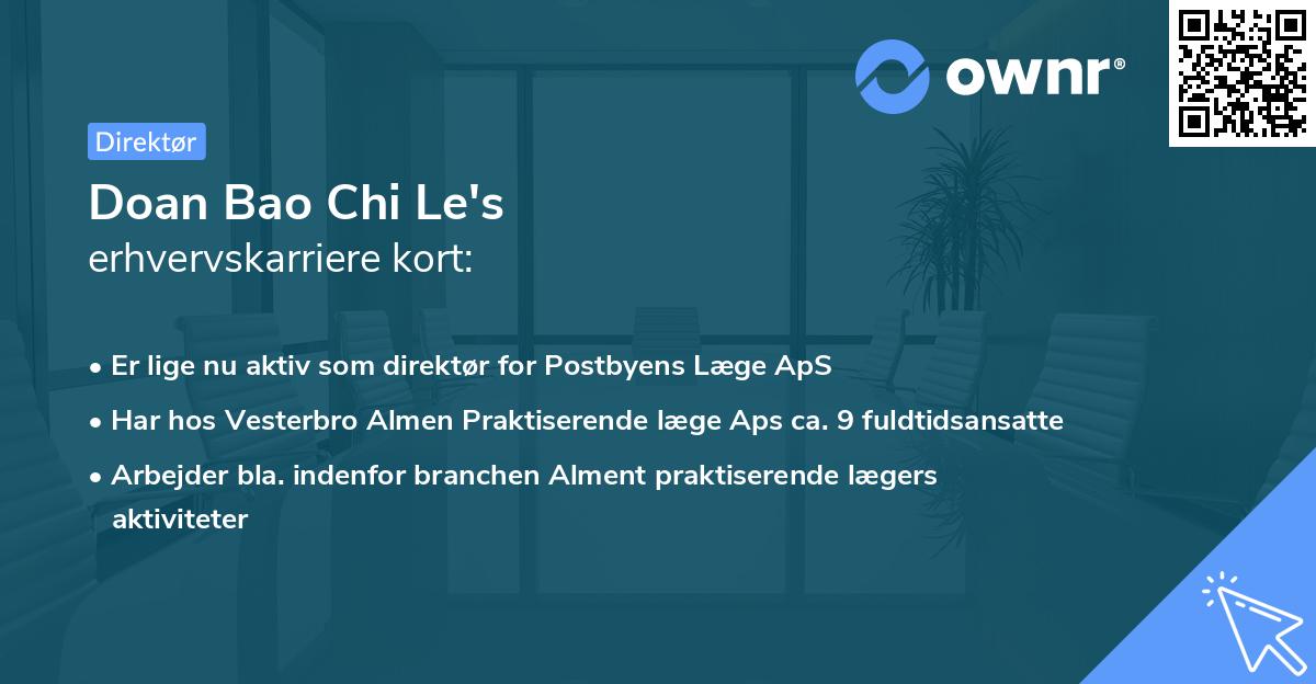 Doan Bao Chi Le's erhvervskarriere kort
