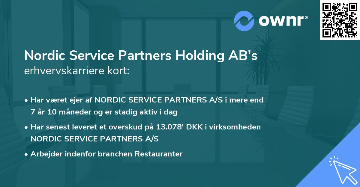 Nordic Service Partners Holding AB's erhvervskarriere kort