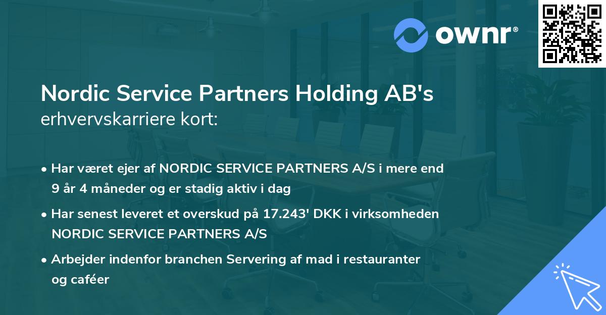Nordic Service Partners Holding AB's erhvervskarriere kort