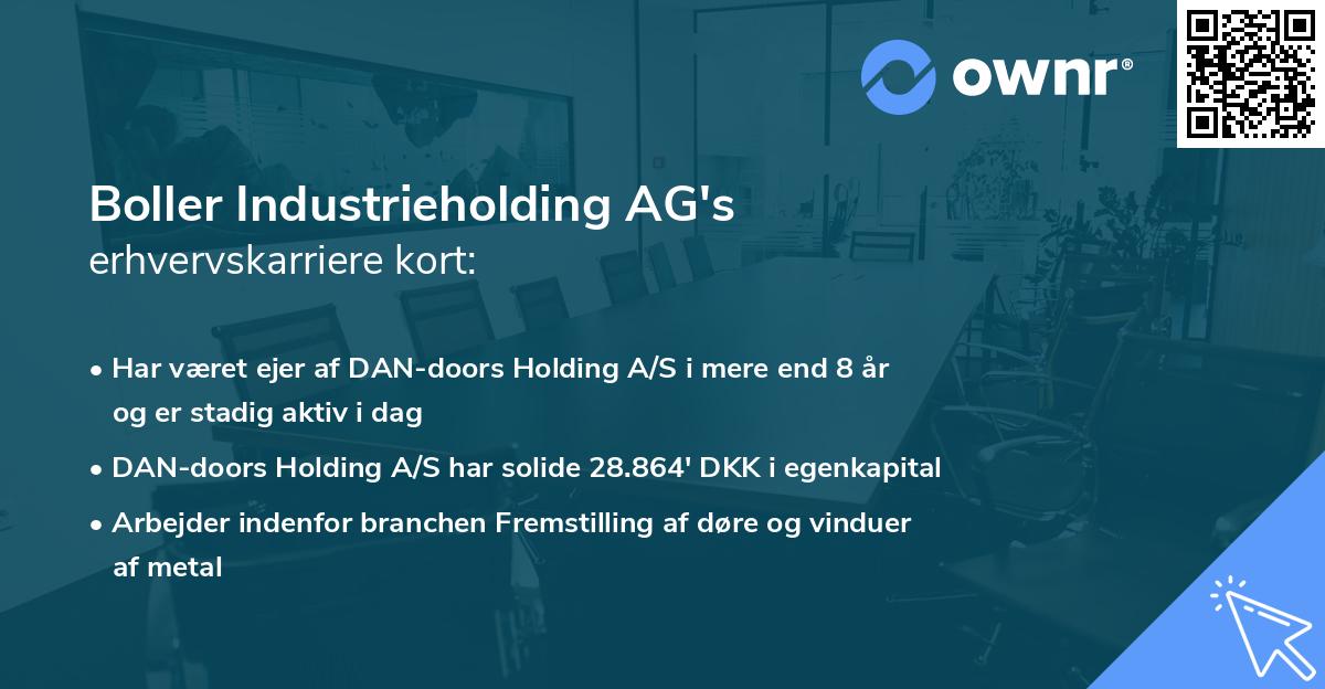 Boller Industrieholding AG's erhvervskarriere kort