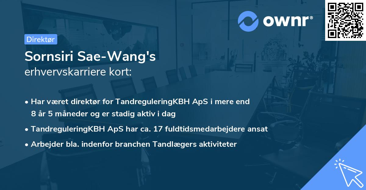Sornsiri Sae-Wang's erhvervskarriere kort