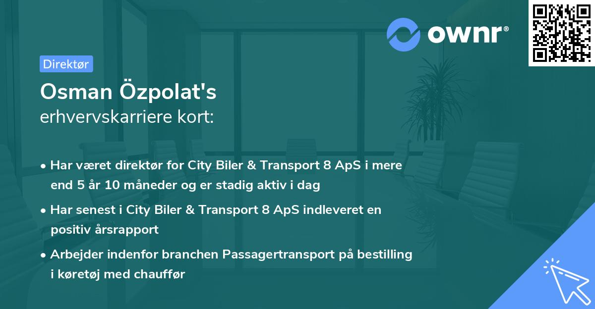 Osman Özpolat's erhvervskarriere kort