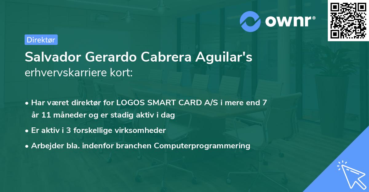 Salvador Gerardo Cabrera Aguilar's erhvervskarriere kort