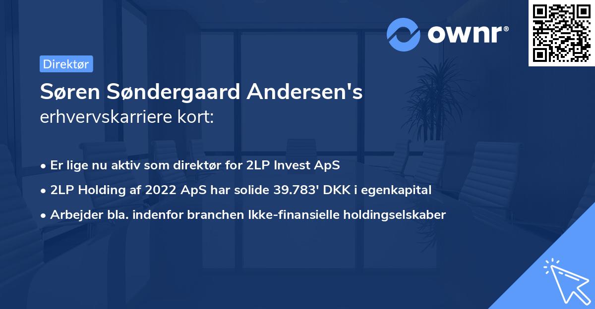 Søren Søndergaard Andersen's erhvervskarriere kort