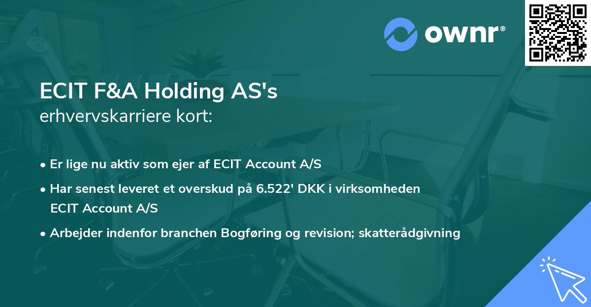 ECIT F&A Holding AS's erhvervskarriere kort