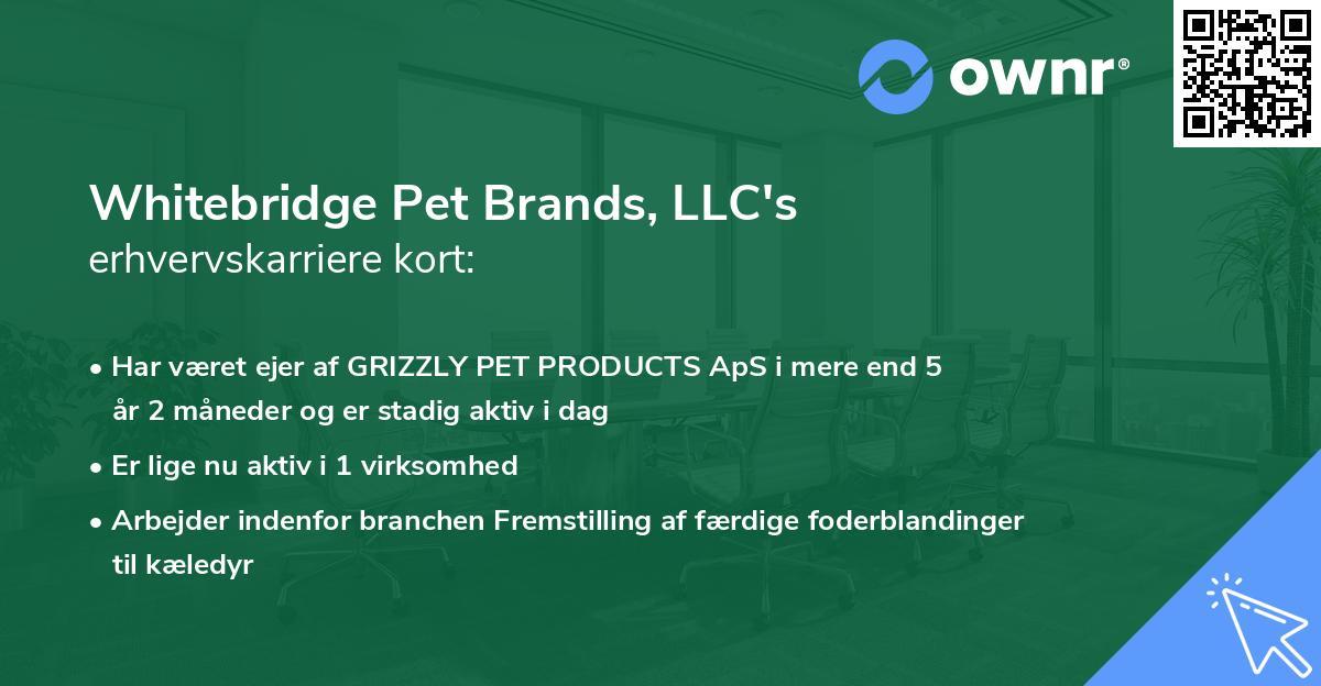 Whitebridge Pet Brands, LLC's erhvervskarriere kort