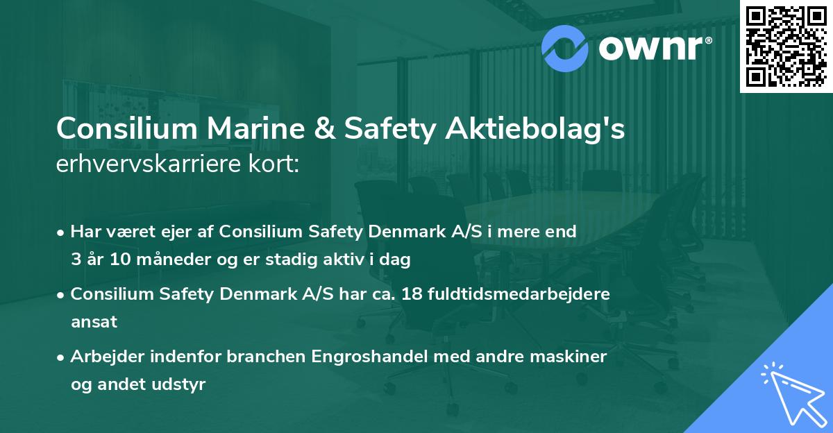 Consilium Marine & Safety Aktiebolag's erhvervskarriere kort