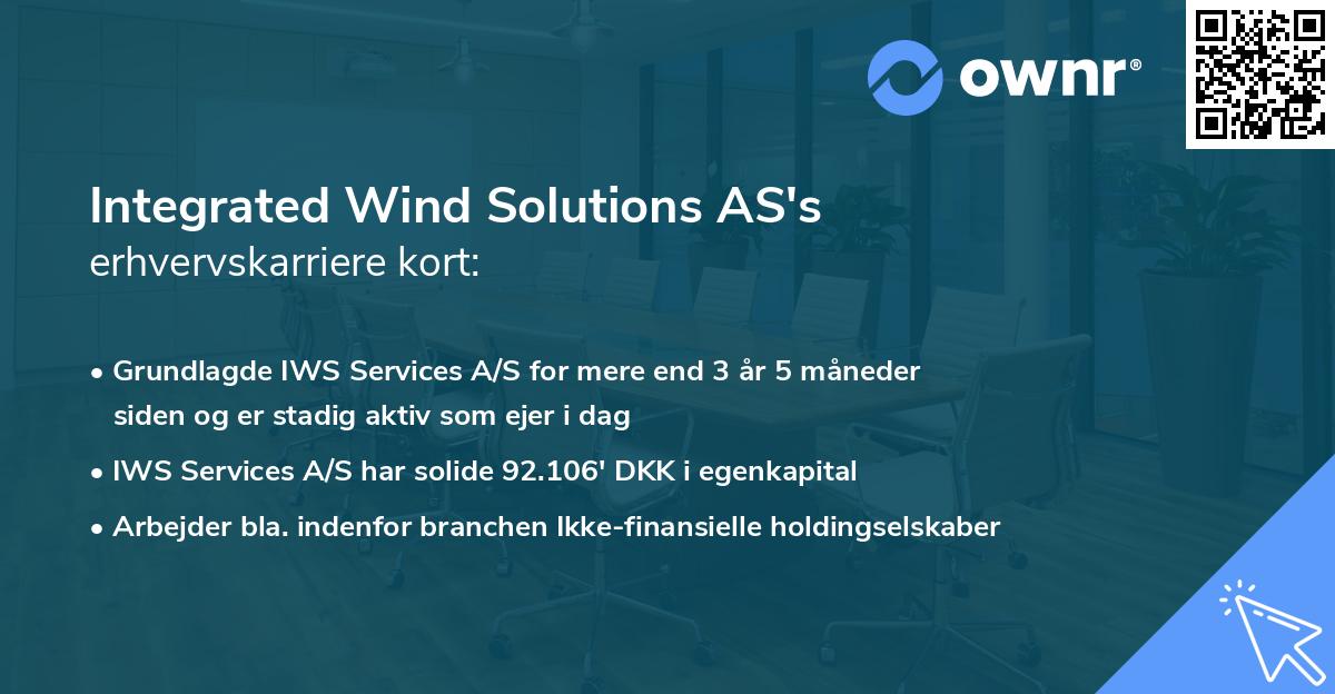 Integrated Wind Solutions AS's erhvervskarriere kort