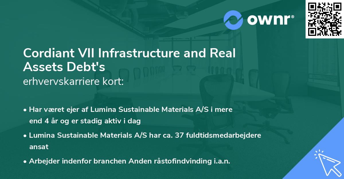 Cordiant VII Infrastructure and Real Assets Debt's erhvervskarriere kort