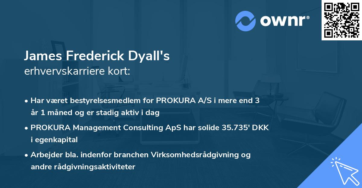 James Frederick Dyall's erhvervskarriere kort