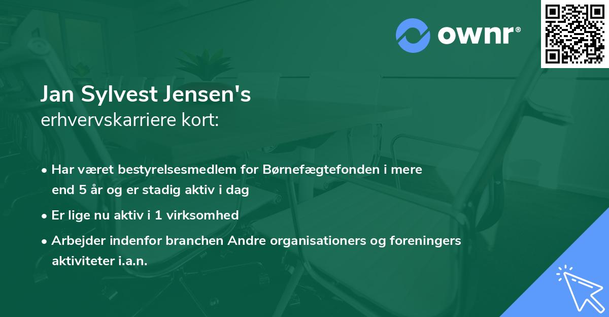 Jan Sylvest Jensen's erhvervskarriere kort