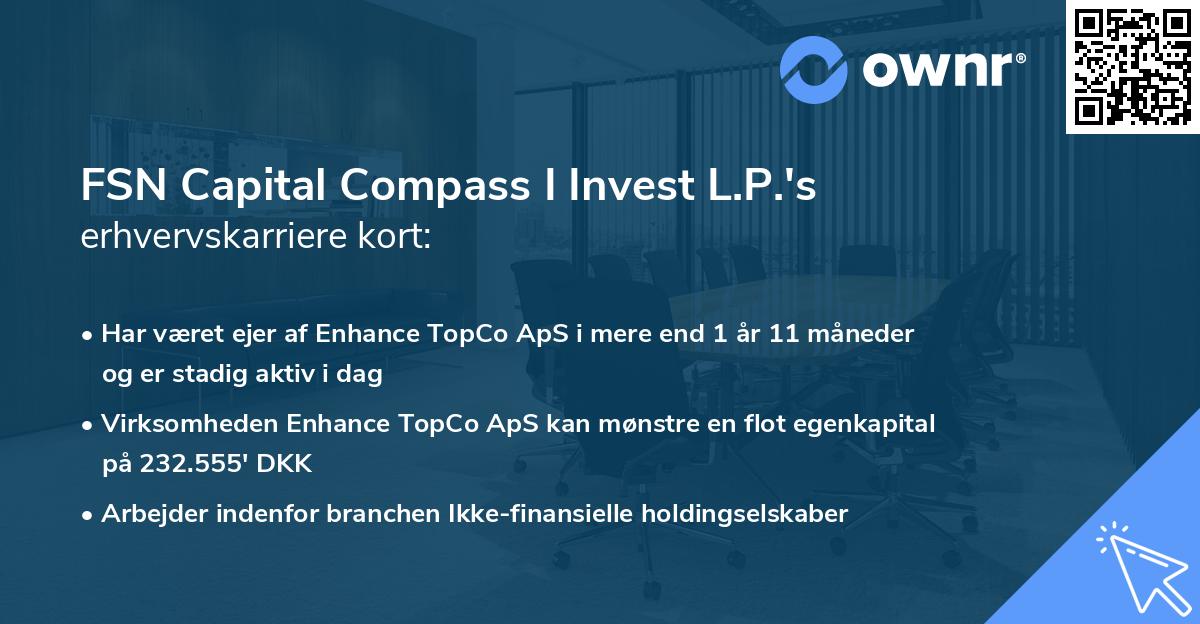 FSN Capital Compass I Invest L.P.'s erhvervskarriere kort