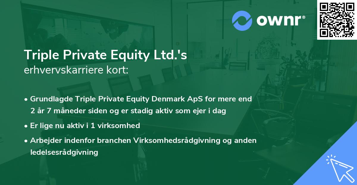 Triple Private Equity Ltd.'s erhvervskarriere kort